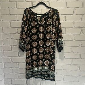 RD Style Black and Red Patterned Dress size L